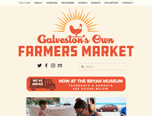 Tablet Screenshot of galvestonsownfarmersmarket.com